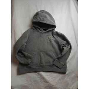 Burlebo Hoodie Youth XL 14-16 Gray Camo Graphic Performance Outdoor Gorpcore